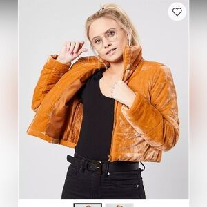 Shinestar cropped puffer Jacket